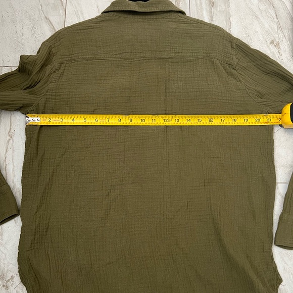 Madewell 100% Cotton Oversized Casual Olive Shirt Jacket - Picture 5 of 5